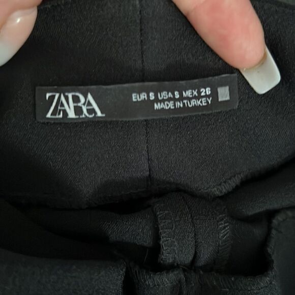 Zara  SLIM Black DRESS WITH SQUARE NECKLINE Sz-Small - Picture 9 of 16